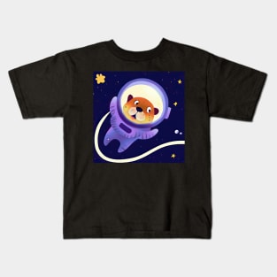 OtterSpace Astronaut Otter in outer space cute Illustration Kids T-Shirt